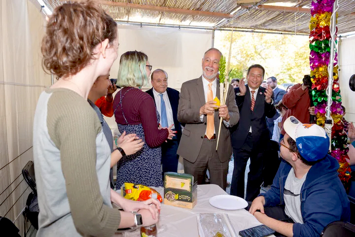 CUNY Chancellor Celebrates Sukkot at Queens College